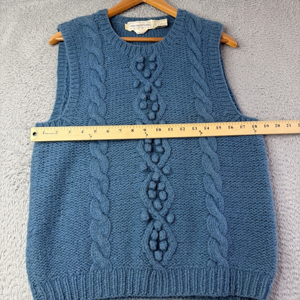 VTG Eagle's Eye Sweater Vest Womens Large Knit 100% Shetland Wool Eagle's Eye - Picture 3 of 7